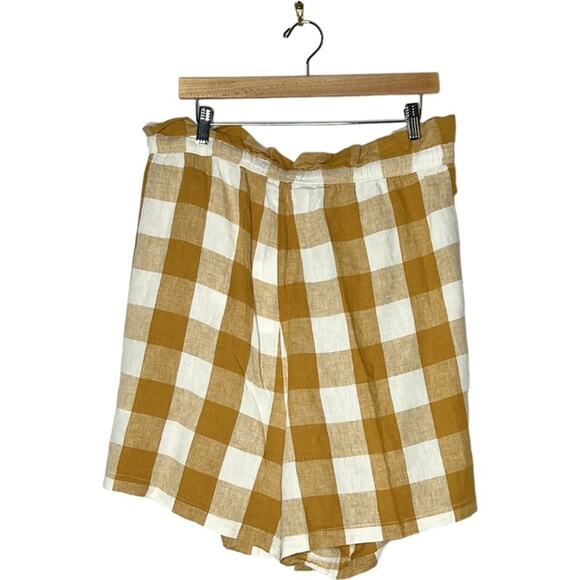 NWT Gringhan Honey mustard linen blend shorts size 3X - Picture 2 of 5